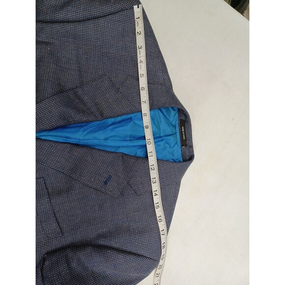 Sean John Tweed Blue Jacket Blazer Sz 41R Wool Silk Blue Brown - Picture 8 of 11